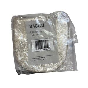Baggu new platinum leather U pouch S rare
